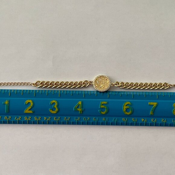 Aura Swarovski Crystal 18kt GP Medallion Link Bracelet New In Box - Picture 11 of 11